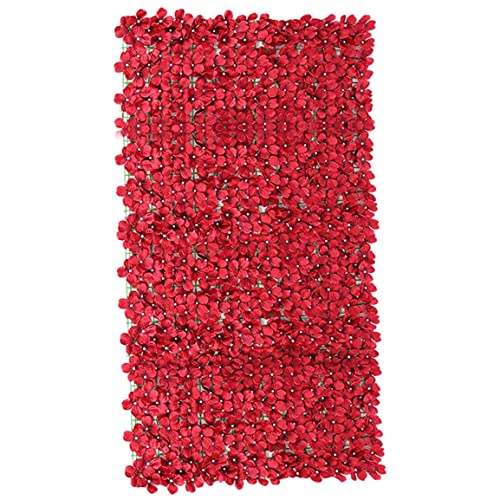 Valla de flores artificiales para cubrir paredes viejas y decorar patios exteriores 6