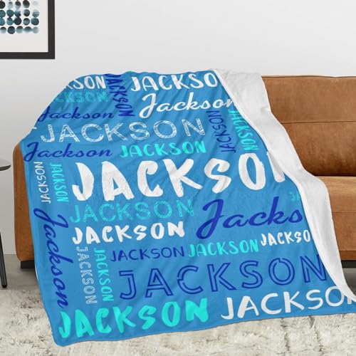 Personalized Name Blanket Customized Baby Blankets for Girls Boys Adults Monogrammed Blankets and Throws Christmas Birthday Mothers Fathers Valentines Day Gift