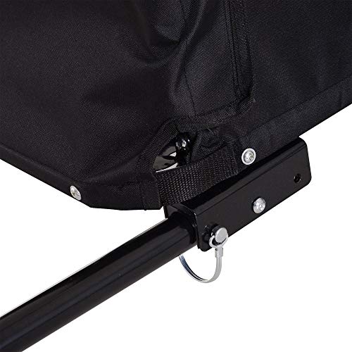 HOMCOM Fahrradanhänger Lastenanhänger Belastbarkeit max. 40 kg Transportanhänger Handwagen Lasten-Fahrradanhänger Rot-Schwarz Stahl Oxford 130 x 77 x 65 cm