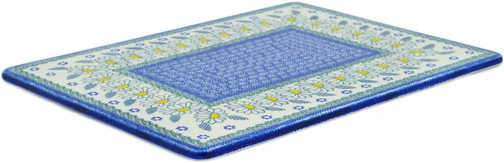 Polmedia Polish Pottery Cookie Sheet - Crazy Daisy Pattern Handmade in Boleslawiec Poland by Ceramika Artystyczna + Certificate of Authenticity