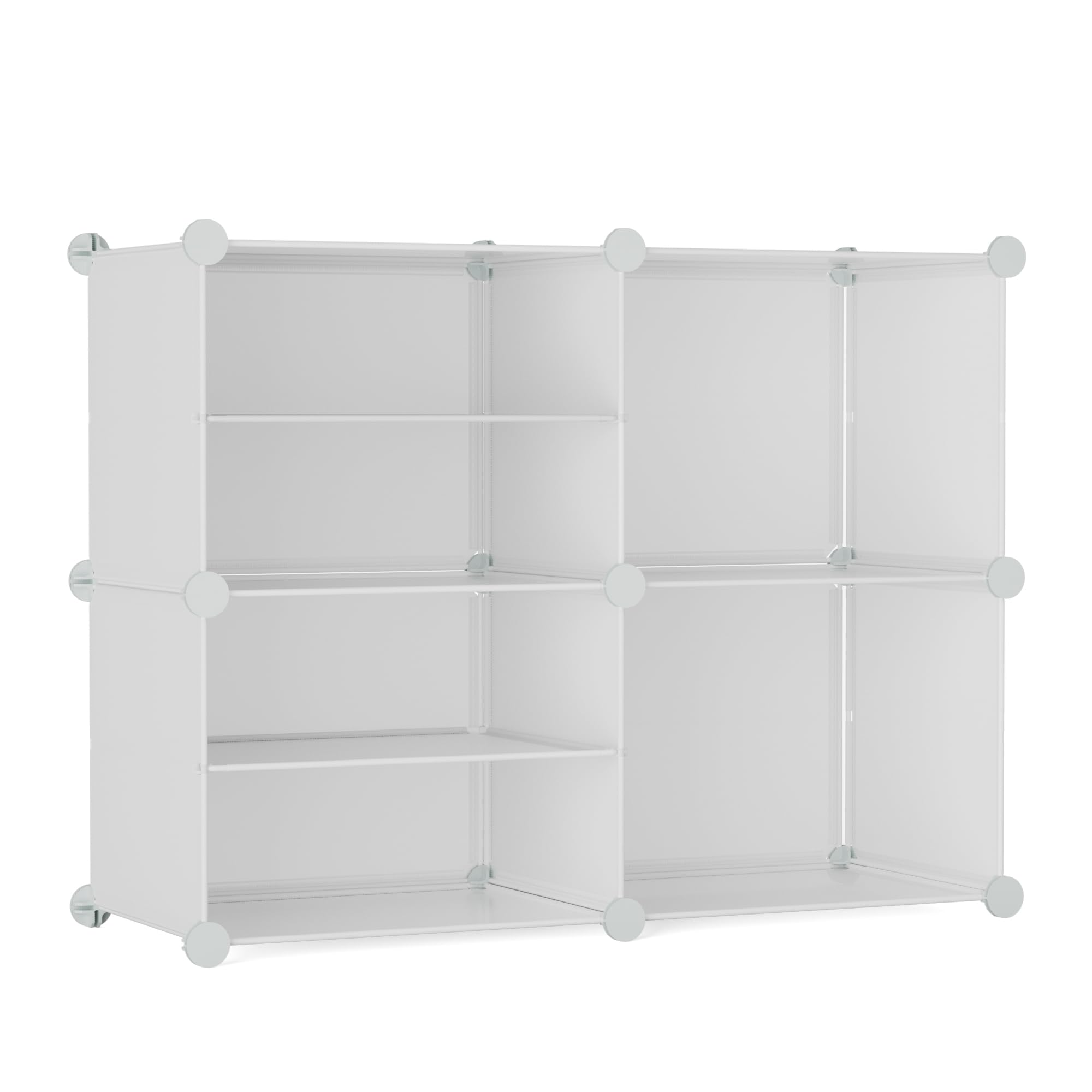 HOMICKER Closet Organizer 4 Cube Storage Shelves Portable Closet Clothes Organizers and Storage Stackable Cubby Shelving for Closet Bedroom Living Room Office