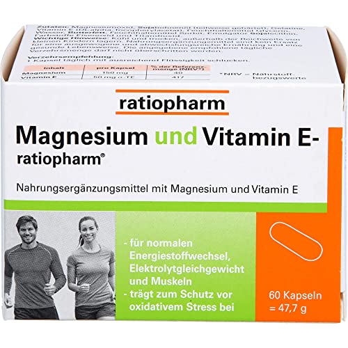 Magnesium und Vitamin E ratiopharm, 60 St