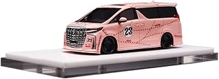 Modelo De Coche A Escala 1:64 para El Modelo Coche MPV Elfa Pink Pig 23 Modificación Carrocería Ancha Recuerdo Coleccionable Exhibición Estática Miniatura De Colección