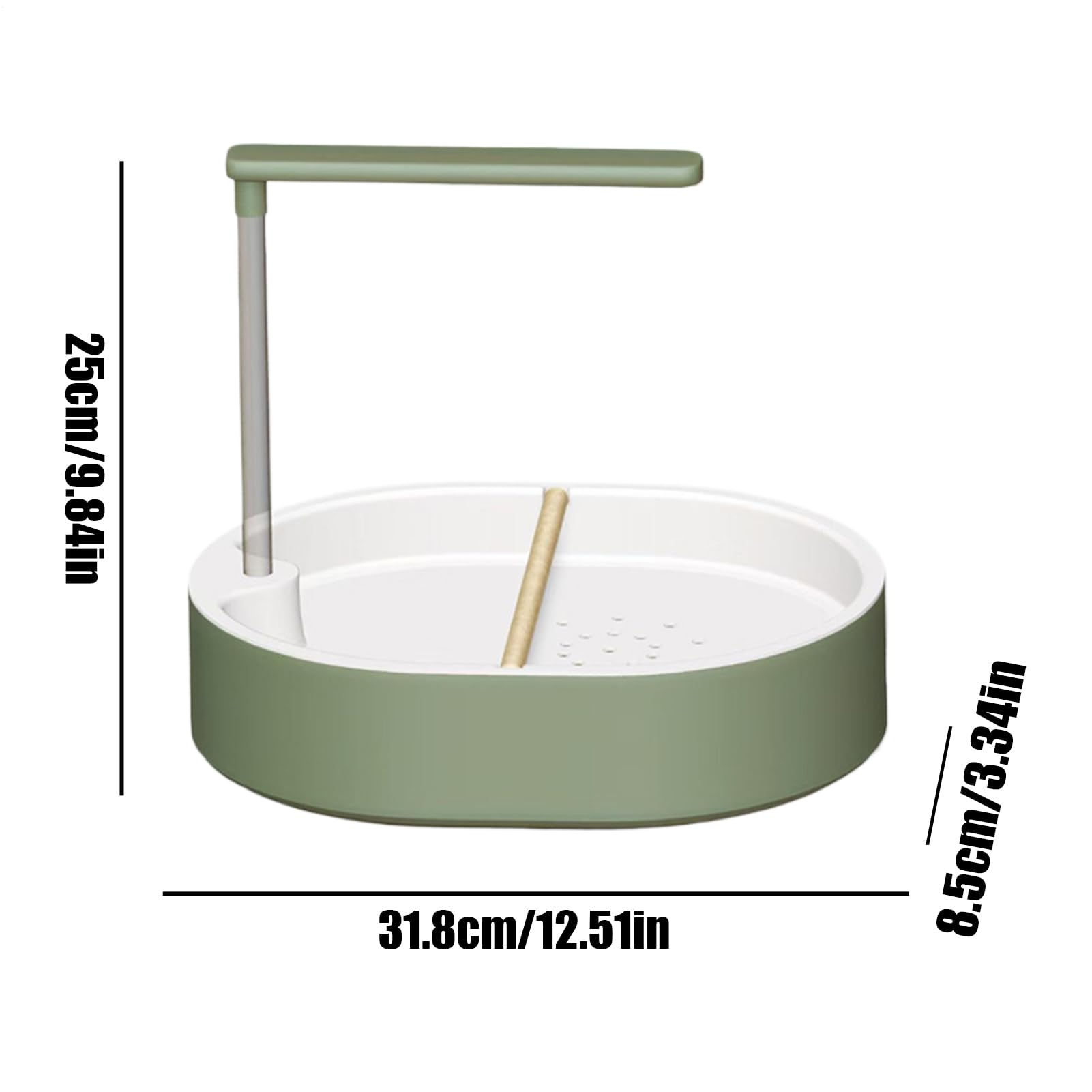 Bain pour Cage à Oiseaux Bol à Oiseaux Automatique 26 Trou avec Écoulement | Douche à Eau Automatique pour Perruches Pour Conure Calopsitte Perruche Perroquet Inséparable Ara Petit Perroquet