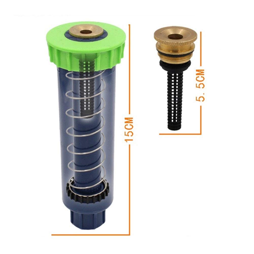 Irrigatore da Giardino 5 Pezzi Irrigatori Pop-up Regolabili con Filettatura Femmina da 1/2 "90-360 Gradi Irrigatore Automatico Retrattile for irrigazione del Prato
