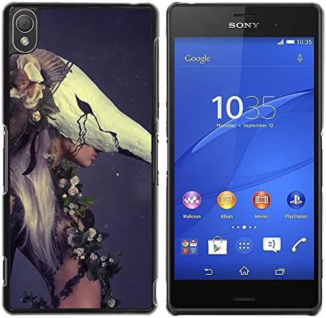 TopCaseStore / Snap On Hard Back Shell Rubber Case Protection Skin Cover - Woman Fashion Haut Couture - Sony Xperia Z3 D6603 / D6633 / D6643 / D6653 / D6616