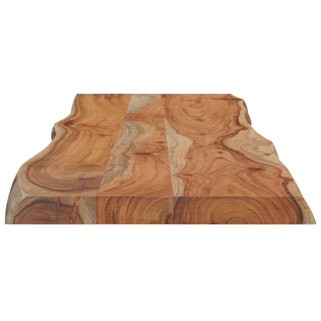 vidaXL Tablero Rectangular Madera de Acacia Borde Vivo 110x40x2,5 cm, Tablero, Tablero de Mesa Rectangular, Tablero de Mesa de Comedor