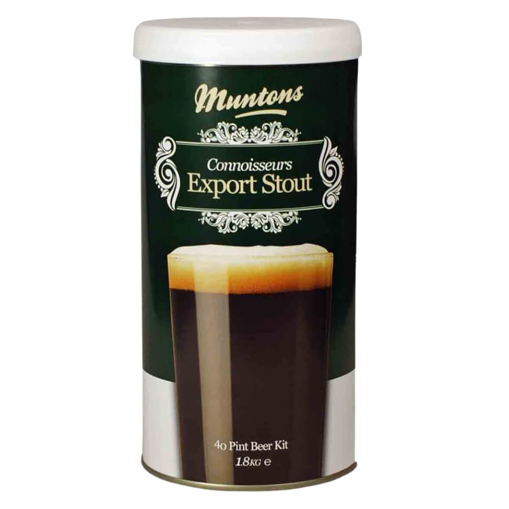 Kit cerveza negra Export Stout 1,8 kg extracto de malta para 23 L Elaboración casera estilo británico/irlandés sabor tostado cuerpo medio-alto amargor moderado