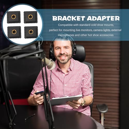 Soporte para flash de cámara resistente en ABS y hierro con adaptador de zapata universal 4