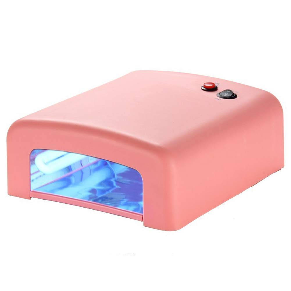 Secadores de uñas 36w UV Tubo de luz lámpara de fototerapia de uñas Rosa Parte Inferior Desmontable Mano y pie lámpara de uñas de Doble Uso 120s sincronización 220v