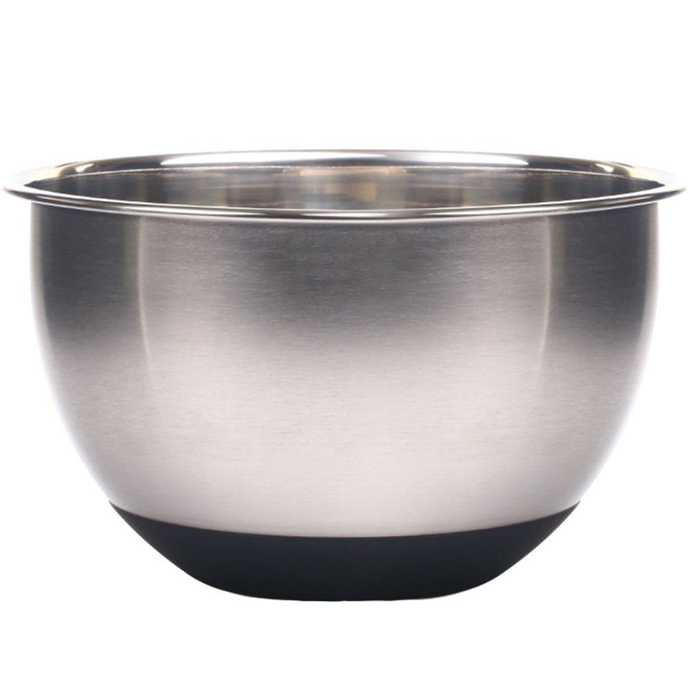 HUANGYIFU 3 Quart Stainless Steel Mixing Bowl with Non-Slip Silicone Bottom for Baking