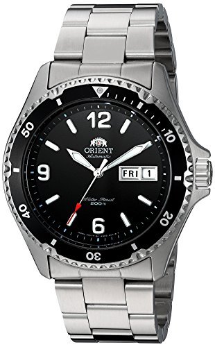 IGg Orient Men's 'Mako II' Japanese Automatic Stainless Steel Diving Watch, Color:Silver-Toned (Model: FAA02001B9) [sAi]