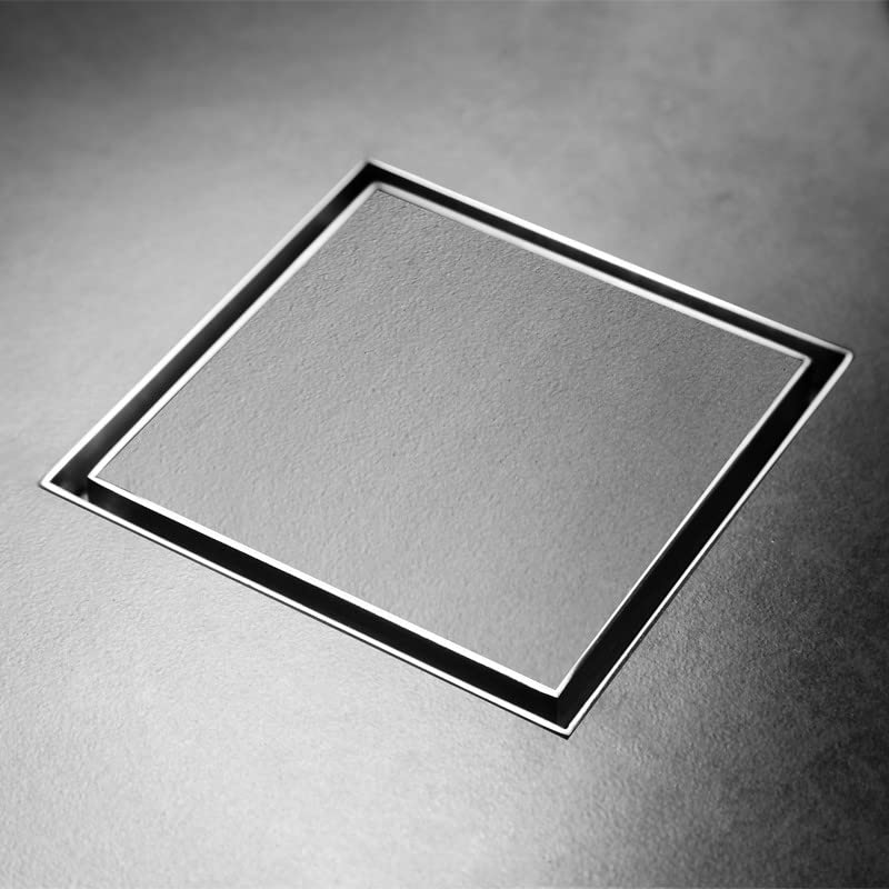 4x4 inch Tile Marble Insert Floor Drain in Grade Stainless Steel SS 304 (100 x100mm) for Bathroom/Balcony/Roof/Terrace/Floor/Parking (4x4 inches with Cockroach Trapper)