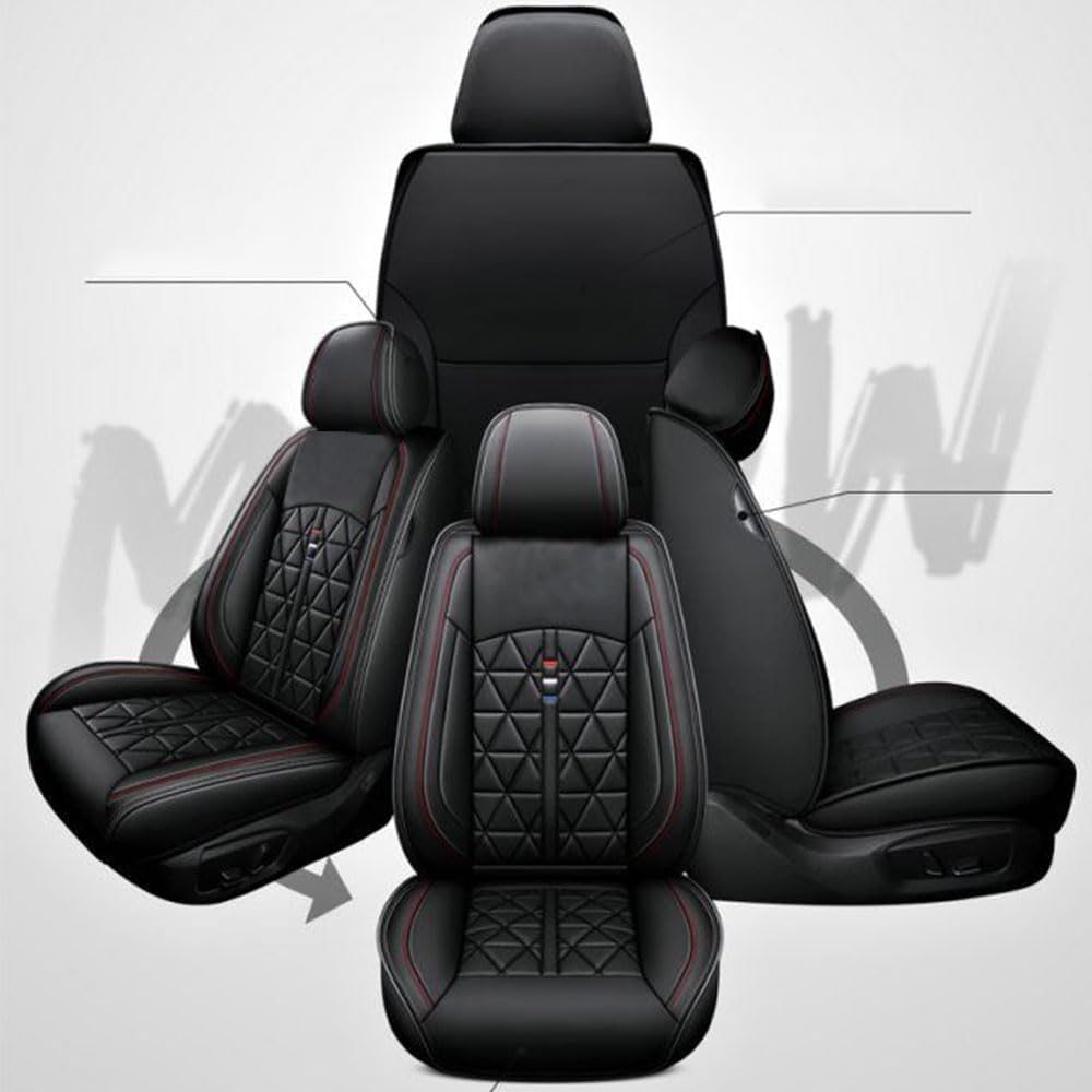 Uniwersalne pokrowce na siedzenia samochodowe, zestaw 2 sztuk, wodoszczelne, ze skóry poliuretanowej (PU), pasują do Seat Ateca Ibiza, 6 l, 6J, Leon, 1, 2, 3, 5F, MK1, MK2, MK3