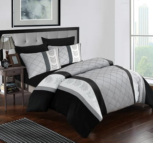 Lazzaro Super King Duvet Set - Breathable Microfiber Superking Duvets Sets (260 x 220 cm) 3 PCs - Luxury Durable Super King Duvet Cover With Zipper Closure - Cosy Home Interiors Lazzaro Super King Duvet Set - Breathable Microfiber Superking Duvets Sets (260 x 220 cm) 3 PCs - Luxury Durable Super King Duvet Cover With Zipper Closure - Image 2