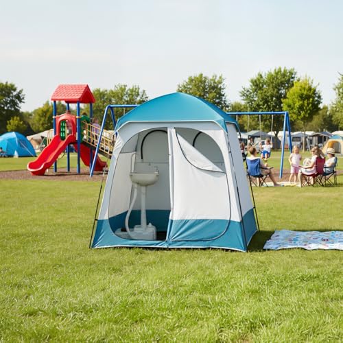 Carpa Ducha Camping Portátil 2 Habitaciones 90x90x48 pulgadas miniatura 3