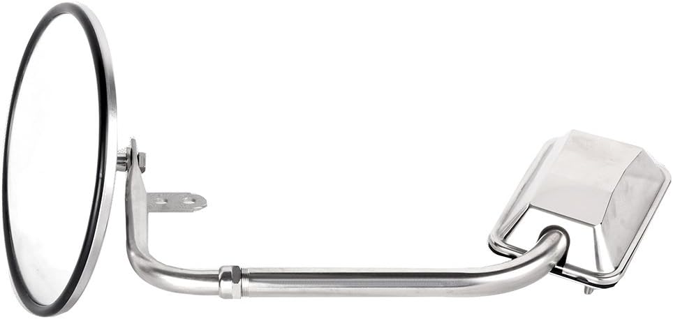 ECCPP Hood Mount Convex Mirrors Compatible With For Freightliner For Kenworth For Peterbilt With Left Right Side Tuck Car Mirrors With Chrome Housing