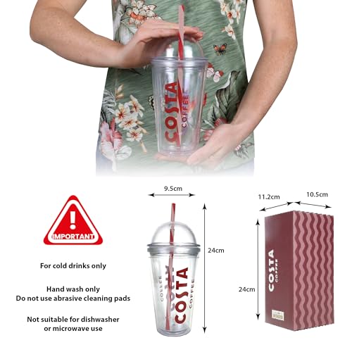 Kimm & Miller Costa Coffee Iced Coffee Cup Gift Set - Reusable Cup with Straw and Lid - Official Gifts for Coffee Enthusiasts - Image 8