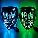 deko masken SICHER UND ZUVERLÄSSIG: Unsere LED-Masken bestehen aus hochwertigem PVC-Material und El Kaltlichtdraht. Keine Hitze und kein Schaden der UVstrahlung, sicher für Menschen.