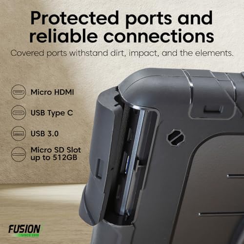 Image of Fusion5 10.1 inch Windows 11 Full HD Rugged Tablet PC - Intel 13th Gen - FWIN232 PRO N5 Ultra Slim Windows Tablet Computer - 8GB RAM, 512GB SSD, 10 Inch, 5G WiFi, HD Webcam, Micro HDMI, Expandable Storage