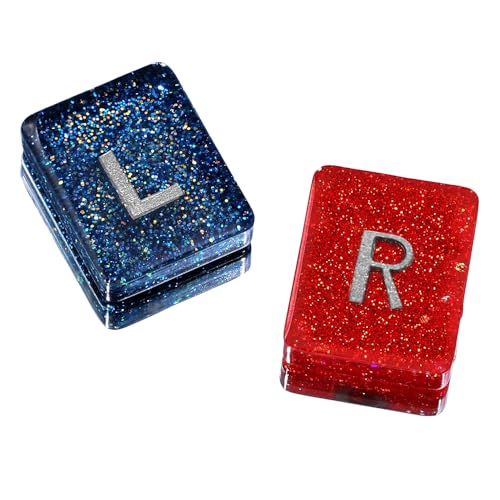 2 Pack X Ray Film Markers with Lead Letters L & R - Reusable Adhesive Initials for Professional Identification, Office Organization Tool, Lightweight Badge Accessory (Red)