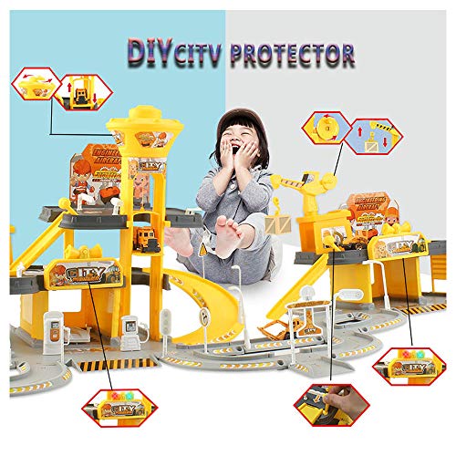 Fine Car Racing Track Toys, Track Parking Storage Vehicle Car Educational Kids Toys,Assemble