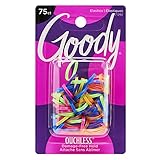 Goody Mini Latex Hair Elastics, Assorted Neon Colors, 75-count