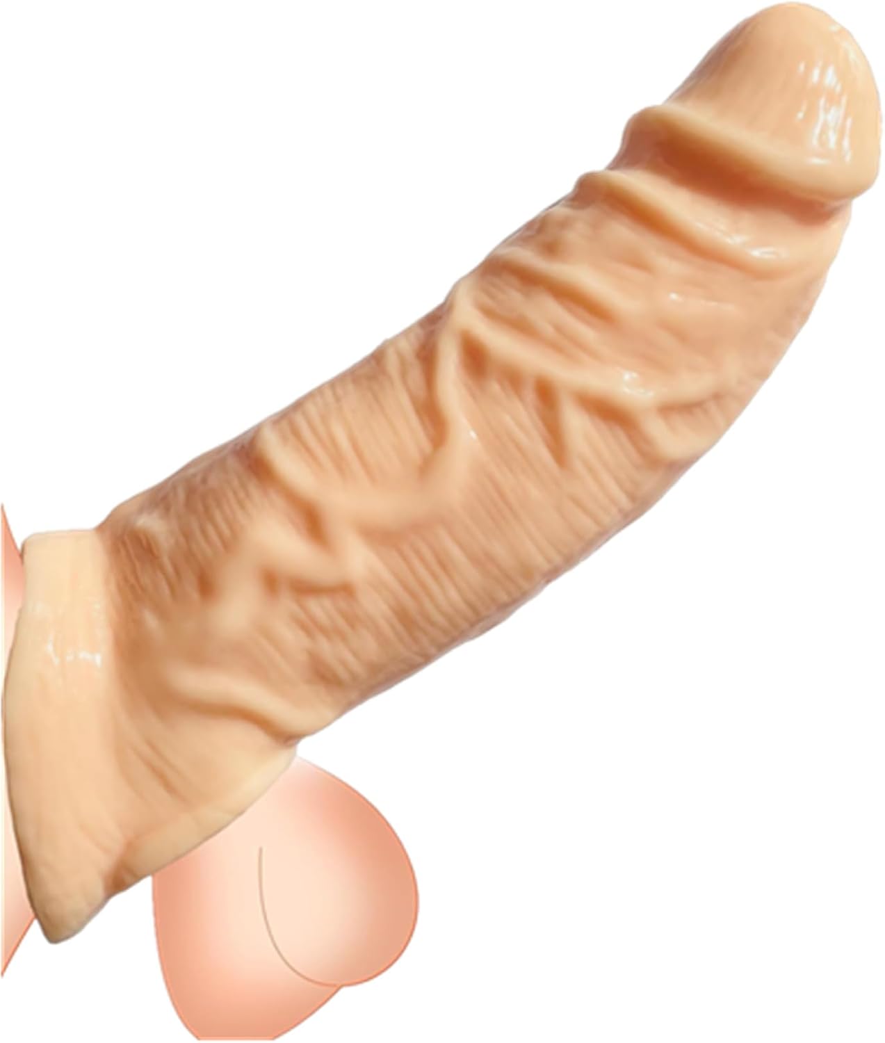 Threaded mace Condoms Male Condom Adult Lock fine Ring Sleeve Extender Flesh 8.66in