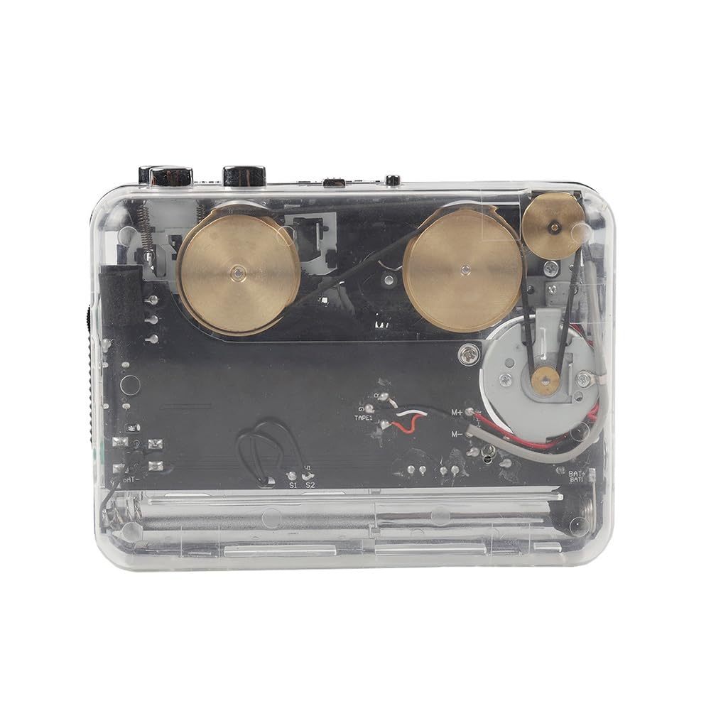 Reproductor de Casetes TON010B, Grabador de Cinta Portátil A MP3, Captura de Casetes USB Transparente A Formato MP3, Reproductor de Música de Cinta A
