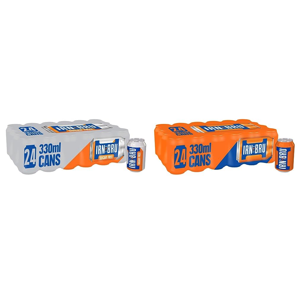 Sugar-Free Diet, 24 x 330ml, Fizzy Drinks Multipack Cans (Pack of 24) & Regular, 24 x 330ml, Fizzy Drinks Multipack Cans (Pack of 24)