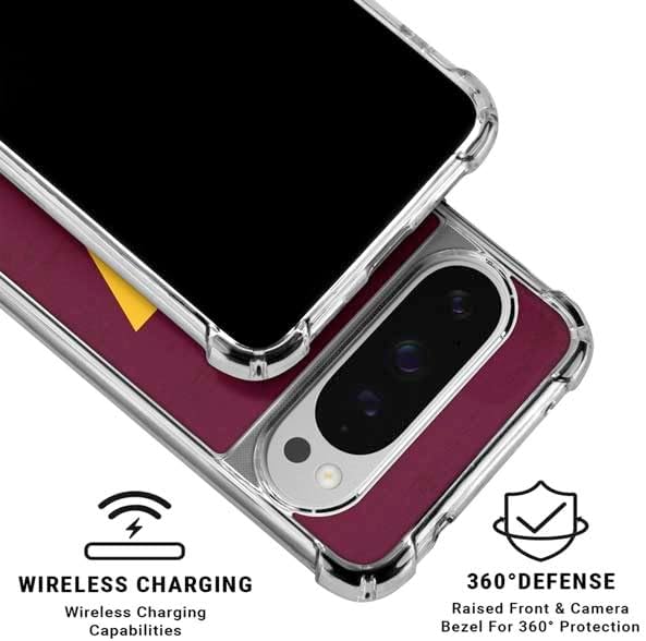 Skinit Clear Phone Case Compatible with Google Pixel 10 Pro - Officially Licensed NFL Washington Commanders Distressed Design