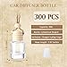 Zubebe 300 Pcs Hanging Car Air Freshener Diffuser Bottles Empty Bulk 8ml Clear Glass Essential Diffuser Oil Pendant Bottle Refillable Automotive Aromatherapy Fragrance Perfume Containers, Cylindrical
