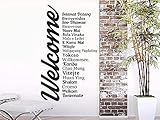 Welcome Wall Decal Family Vinyl Sticker Decals Words Welcome in International Languages Home Decor...