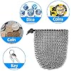 Chainmail D&D Dice Bag - Large Capacity Stainless Steel Drawstring Dice Bag for Dice Set by YOUSHARES (Hold 100 DND Dice)