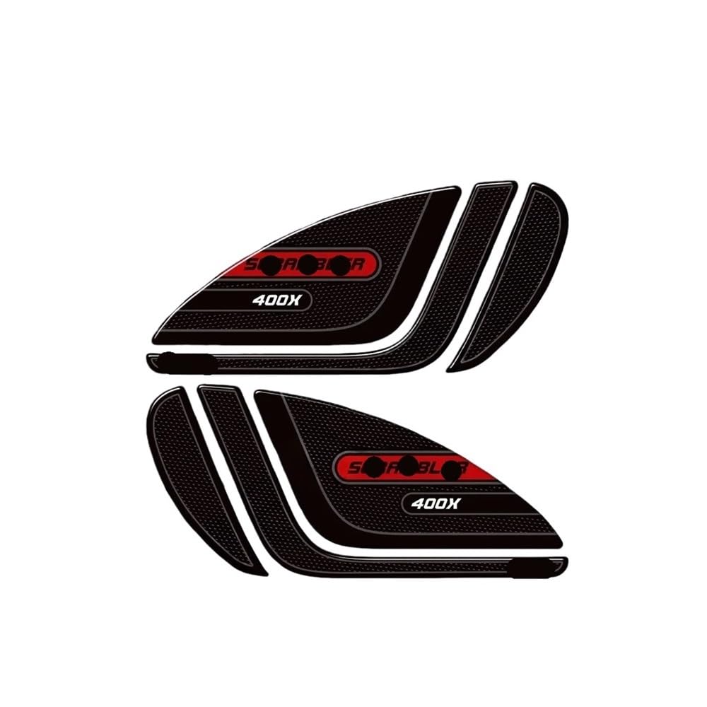 Protège réservoir pour Scrambler 400X 2024 2025 autocollant noir
