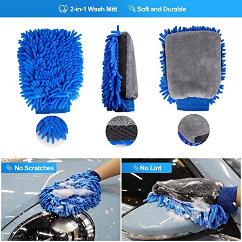 lesasas-Car-Cleaning-Kit-with-Storage-Bag-9L-Foldable-Bucket-Detailing-Brush-Set-9-Pcs-27cm-Short-Handle-Wheel-Brush-Microfiber-Wash-Mitt-Drying-Towel-for-Dust-Remove-and-Dirty-Rim-Washing-Blue