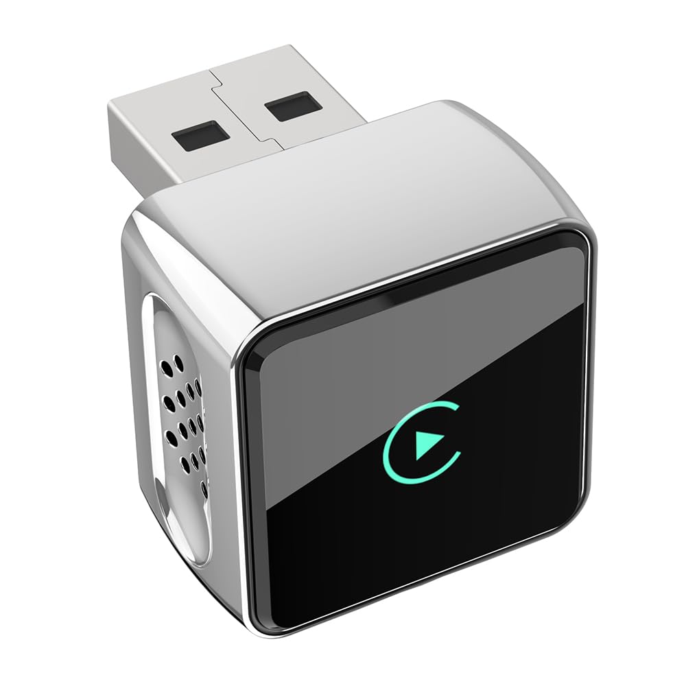 Mini Wireless CarPlay Adapter UK&Android Auto Wireless Adapter UK Plug&Play Car Play Wireless Adapter Fast Convert 5.8GHz WiFi Bluetooth Car Adapter 3–5s Auto Connect USB A&C iOS 10+ Android 10+ — view 2