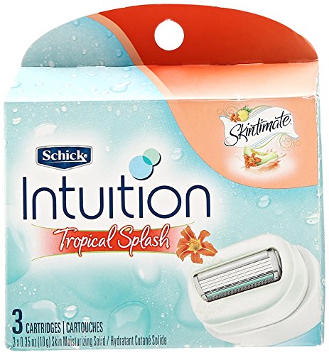 Schick Intuition Moisturizing Tropical Splash Refill Razor, 3 Count