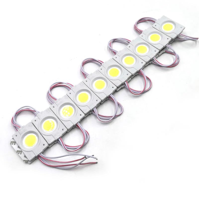 PACK OF 10 (White) Dc 12 Volt 2.4 Watt Coin Shape Led Module Light Lamp Bulb Multipurpose Use For Home, Temple, Bike, Car Decoration Diy Projects, Hobby Kit, Prong-image-30