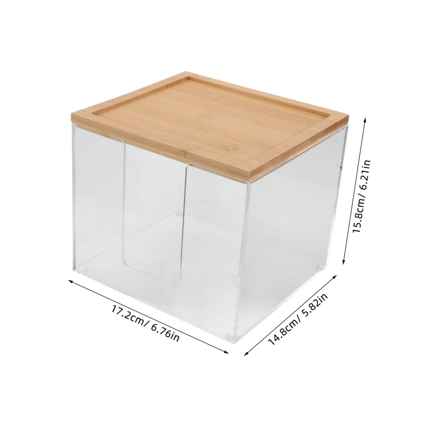 Dispensador de Pañuelos Rectangular de Acrílico Transparente