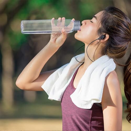 Jilskl Leere Wasserflasche, 8 Stück Leere Saftflasche Mit Deckel, Plastikwasserflasche, Leere Saftflasche, Aufbewahrungssaft, Milch, Smoothie Oder Hausgemachtes Getränk, 500 ml