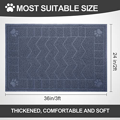 Image of Cat Litter Mat, Litter Trapping Mat Soft on Kitty Paws, 35 inch x 26 inch Litter Box Mat for Cleaner Floors, Waterproof, Easy Clean, Durable Large Size Cat Litter Pad for Kitten