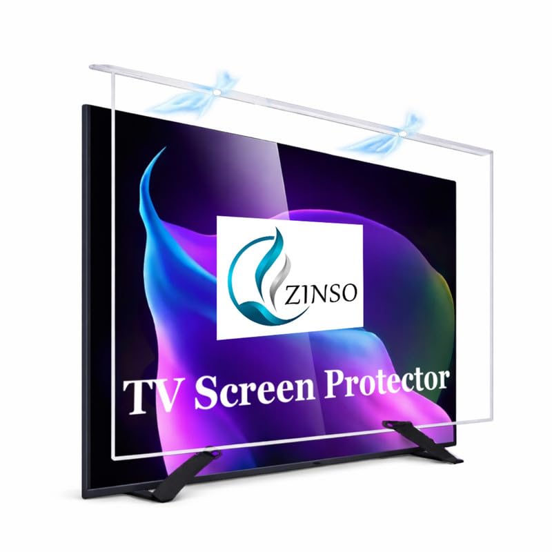 ZINSO 24 inch 3mm Acrylic TV Screen Guard | 9H Hardness | Scratch & Splash Resistant | ISO Certified Protection with Ultra HD Clarity