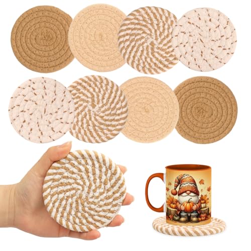 Fall Coasters Set of 8,Absorbent Coaster for...