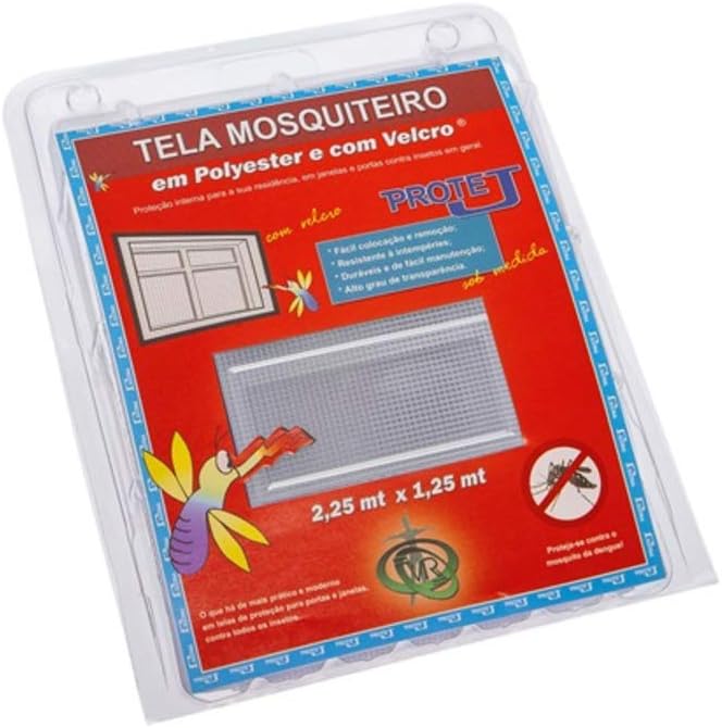 Tela Mosquiteiro Com Velcro Protej Branca