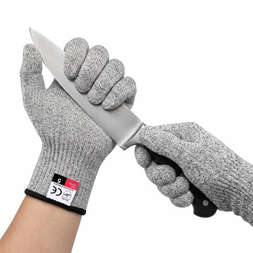 ZEEGO Level 5 Cut Resistant Gloves,Professional Cutting Gloves for Kitchen