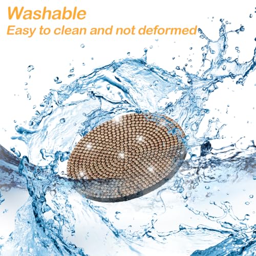 Image of Osilly Bling Car Cup Holder Coaster, 2 Pack Crystal Rhinestone Anti-Slip Insert Coasters, Universal 2.75 Inch Fashion Automotive Cup Mat, Car Interior Accessories Decor Gifts for Women (Golden)