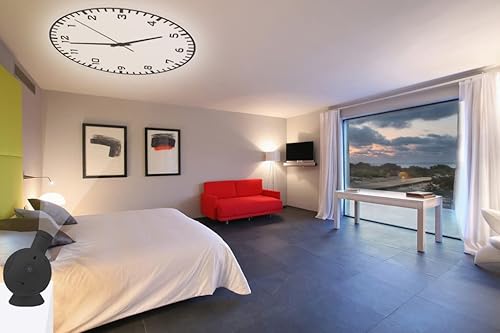 Miniatura 4 de PolyGens Unique LED Analog Projection Clock with Night Light 360 Rotating,BrightnessSize Adjustable,DesktopCeiling Mount Projector Clock for Home