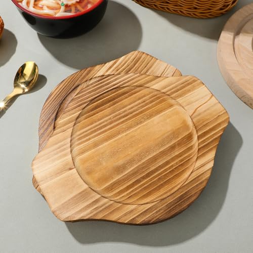 Tapete para asas de cazuela de madera de 2 piezas resistente y funcional 7