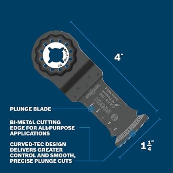 Bosch OSM114F 1-1/4 in. StarlockMax Oscillating Multi Tool Bi-Metal Plunge